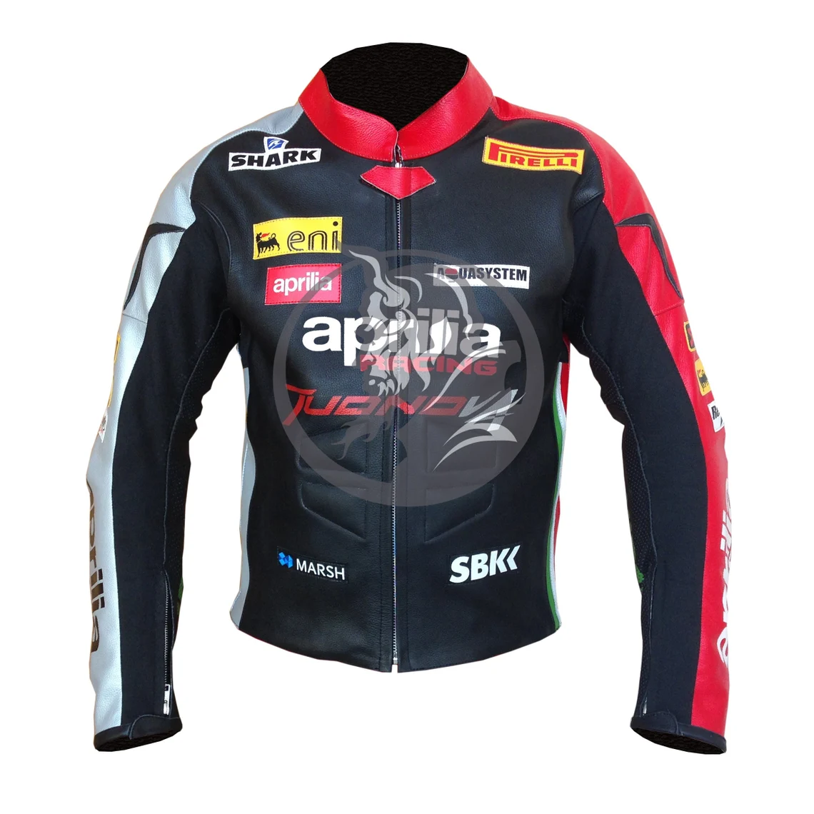 Aprilia Tuono V4 Motorcycle Leather Racing Jacket